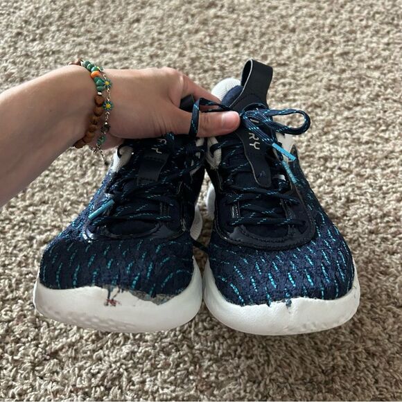 Under Armour Team Curry Flow 9 Basketball Shoes Navy/White Size Men's 7 W 8.5 - Picture 4 of 13